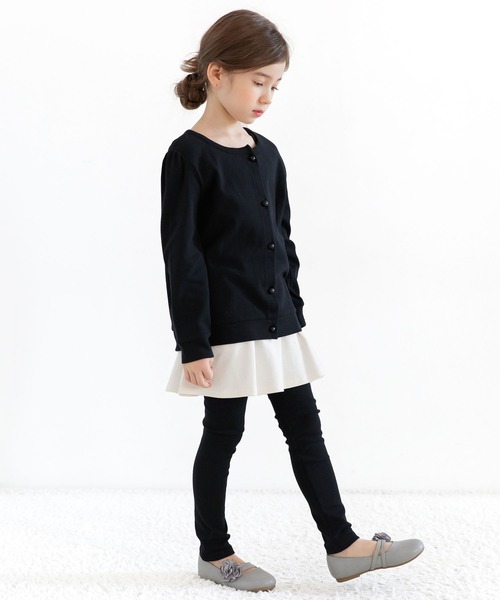 Bee des Bee（ビーデスビー）の「バックリボンカーディガン（カーディガン/ボレロ・キッズ・ブラック/ブラウン/杢グレー/ピンク/サックスブルー・110cm/100cm/120cm/130cm/140cm/150cm）」の6枚目の写真