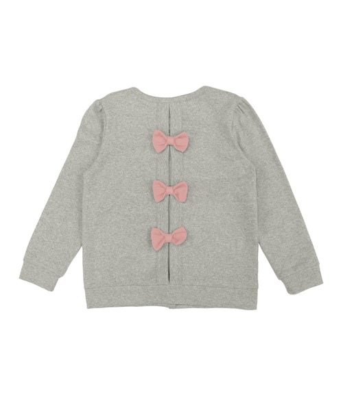 Bee des Bee（ビーデスビー）の「バックリボンカーディガン（カーディガン/ボレロ・キッズ・ブラック/ブラウン/杢グレー/ピンク/サックスブルー・110cm/100cm/120cm/130cm/140cm/150cm）」の8枚目の写真