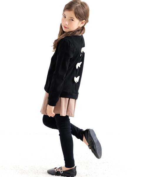 Bee des Bee（ビーデスビー）の「バックリボンカーディガン（カーディガン/ボレロ・キッズ・ブラック/ブラウン/杢グレー/ピンク/サックスブルー・110cm/100cm/120cm/130cm/140cm/150cm）」の7枚目の写真