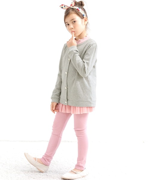 Bee des Bee（ビーデスビー）の「バックリボンカーディガン（カーディガン/ボレロ・キッズ・ブラック/ブラウン/杢グレー/ピンク/サックスブルー・110cm/100cm/120cm/130cm/140cm/150cm）」の14枚目の写真