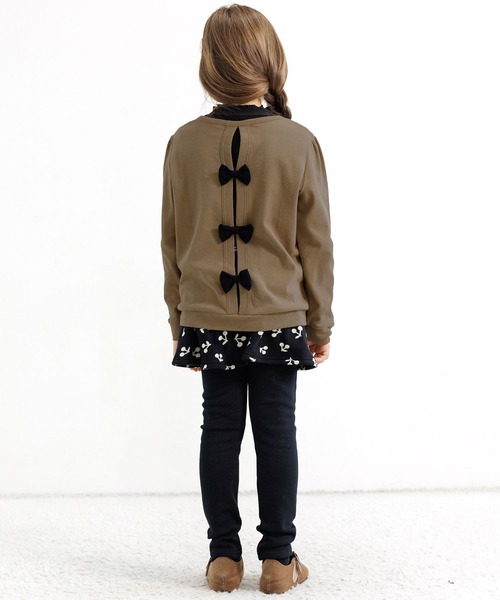 Bee des Bee（ビーデスビー）の「バックリボンカーディガン（カーディガン/ボレロ・キッズ・ブラック/ブラウン/杢グレー/ピンク/サックスブルー・110cm/100cm/120cm/130cm/140cm/150cm）」の15枚目の写真