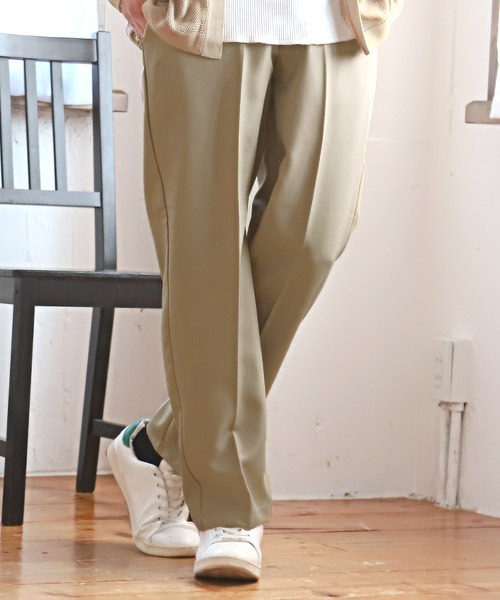 LUXSTYLE(ラグスタイル)の「ワイドチノパンツ(チノパンツ・メンズ・ベージュ/グリーン/ブラック・M/L/XL)」の1枚目の写真