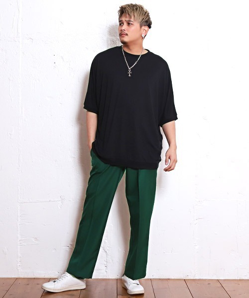 LUXSTYLE(ラグスタイル)の「ワイドチノパンツ(チノパンツ・メンズ・ベージュ/グリーン/ブラック・M/L/XL)」の8枚目の写真