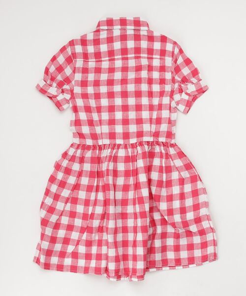 ギンガム リネン シャツドレス