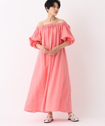 OPAQUE.CLIP | 【大草直子さんコラボ】フレンチリネン ギャザーワンピース(ワンピース)