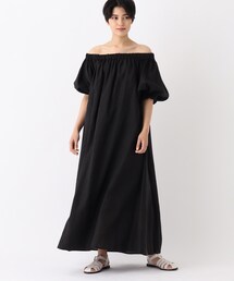 OPAQUE.CLIP | 【大草直子さんコラボ】フレンチリネン ギャザーワンピース(ワンピース)