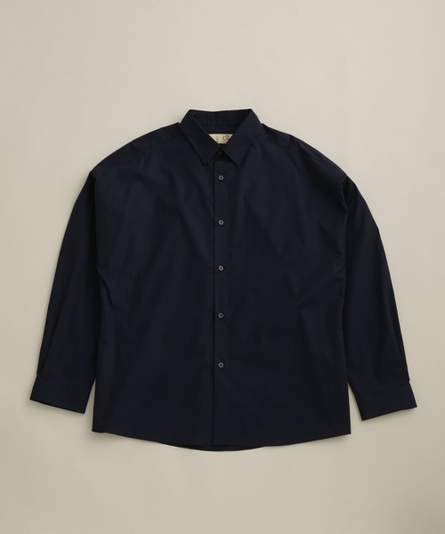 NANO universe（ナノユニバース）の「LB.03/コットンワイドレギュラーカラーシャツ（シャツ/ブラウス・メンズ・ネイビー/ホワイト/その他1・M/L/S）」の2枚目の写真