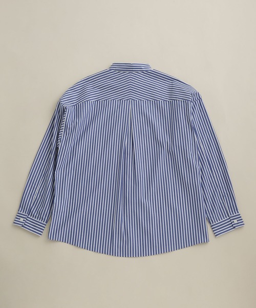 NANO universe（ナノユニバース）の「LB.03/コットンワイドレギュラーカラーシャツ（シャツ/ブラウス・メンズ・ネイビー/ホワイト/その他1・M/L/S）」の4枚目の写真