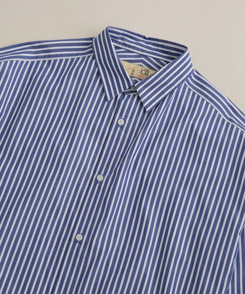 NANO universe（ナノユニバース）の「LB.03/コットンワイドレギュラーカラーシャツ（シャツ/ブラウス・メンズ・ネイビー/ホワイト/その他1・M/L/S）」の5枚目の写真