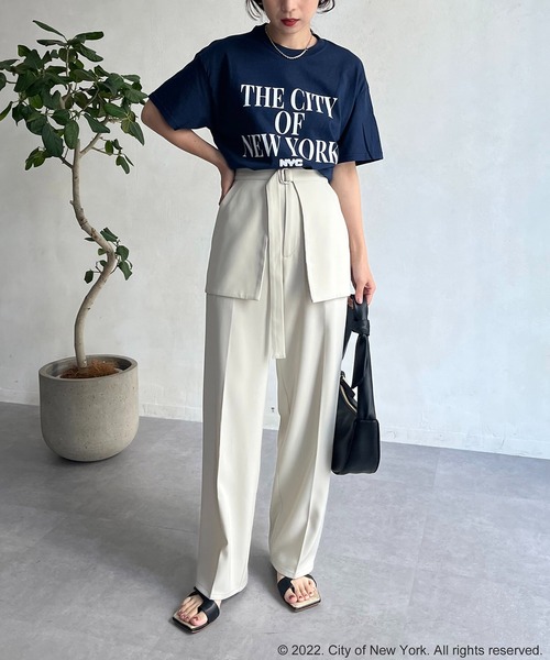 GOOD ROCK SPEED（グッドロックスピード）の「【GOOD ROCK SPEED】NYC Tシャツ（Tシャツ/カットソー・レディース・ホワイト/ネイビー/ピンク・FREE）」の9枚目の写真