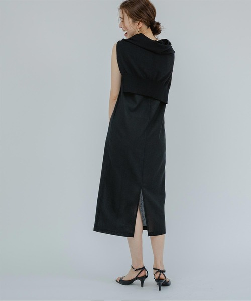 UR'S（ユアーズ）の「ノースリーブコクーンロングワンピース（ワンピース・レディース・ベージュ/ブルー/レッド/ブラック/オレンジ系その他/ターコイズブルー/ナチュラル・S/M/L）」の16枚目の写真