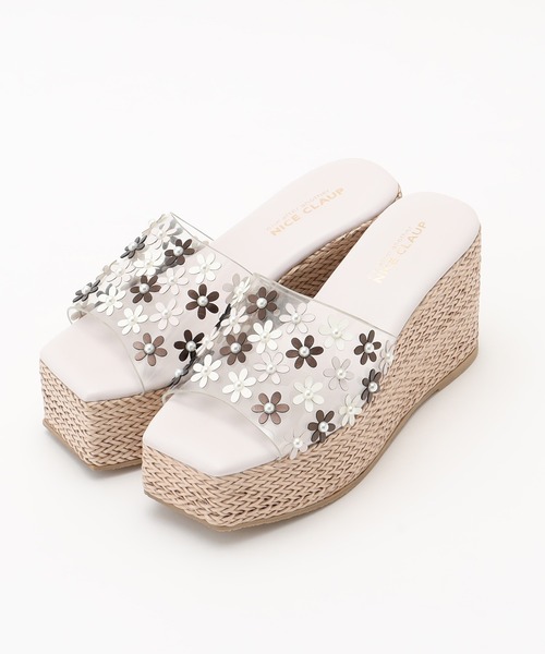 one after another NICE CLAUP（ワンアフターアナザーナイスクラップ）の「PVC厚底サンダル（サンダル・レディース・アイボリー/クリア/ライトピンク・S/M/L）」の5枚目の写真