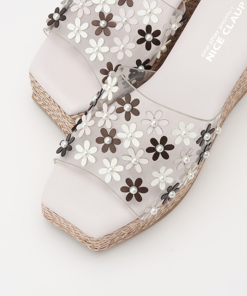 one after another NICE CLAUP（ワンアフターアナザーナイスクラップ）の「PVC厚底サンダル（サンダル・レディース・アイボリー/クリア/ライトピンク・S/M/L）」の13枚目の写真