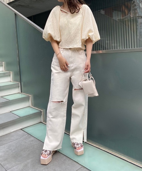 one after another NICE CLAUP（ワンアフターアナザーナイスクラップ）の「PVC厚底サンダル（サンダル・レディース・アイボリー/クリア/ライトピンク・S/M/L）」の14枚目の写真