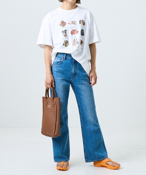 FREAK'S STORE(フリークスストア)の「9DOGs アート半袖Tシャツ(Tシャツ/カットソー・レディース・ホワイト/オフホワイト/ライトグレー/グレー・フリ-)」の15枚目の写真