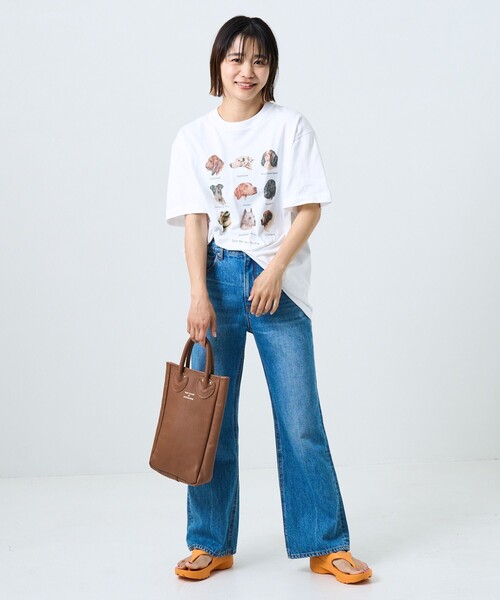 FREAK'S STORE(フリークスストア)の「9DOGs アート半袖Tシャツ(Tシャツ/カットソー・レディース・ホワイト/オフホワイト/ライトグレー/グレー・フリ-)」の11枚目の写真