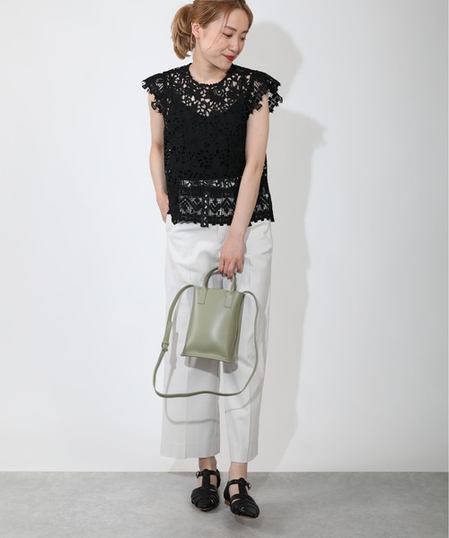 PICCIN(ピッチン)の「【セットアップ着用可能】総レースフレンチタック袖ブラウス(シャツ/ブラウス・レディース・ホワイト/ブラック・M)」の20枚目の写真