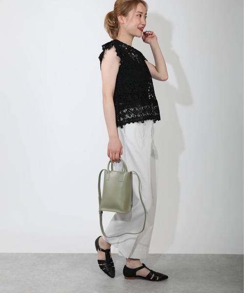 PICCIN(ピッチン)の「【セットアップ着用可能】総レースフレンチタック袖ブラウス(シャツ/ブラウス・レディース・ホワイト/ブラック・M)」の21枚目の写真