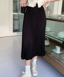 プリーツロングスカート