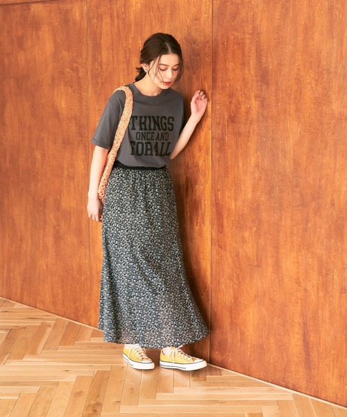 studio CLIP(スタディオクリップ)の「マーメイドプリントスカート(スカート・レディース・ブラック/アイボリー/グリーン・MEDIUM/LARGE)」の6枚目の写真