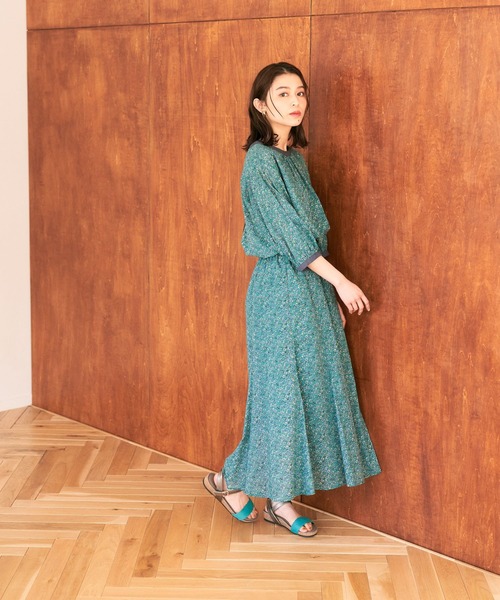 studio CLIP(スタディオクリップ)の「マーメイドプリントスカート(スカート・レディース・ブラック/アイボリー/グリーン・MEDIUM/LARGE)」の9枚目の写真