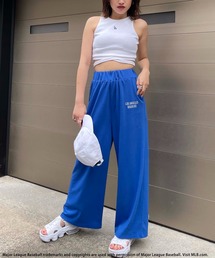 BACK TO THE FIELD | 【MLB】バッククロスタンク×リラックスワイドパンツセットアップ(ワンピース)