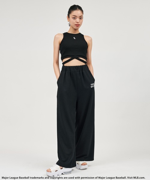 BACK TO THE FIELD(バック トゥー ザ フィールド)の「【MLB】フロントクロスタンク×リラックスワイドパンツセットアップ(ワンピース・レディース・ブラック/オレンジ系/ホワイト系・FREE)」の18枚目の写真