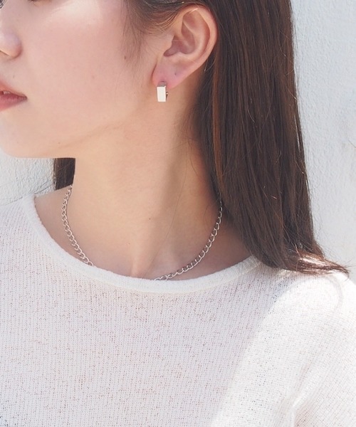 mille blanc(ミルブラン)の「【日本製】シンプルフープピアス(ピアス(両耳用)・レディース・シルバー系その他3/シルバー/シルバー系その他2・FREE)」の3枚目の写真