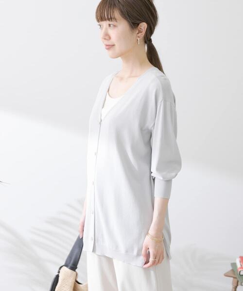 URBAN RESEARCH Sonny Label（アーバンリサーチサニーレーベル）の「『接触冷感』ミディ丈カーディガン（カーディガン/ボレロ・レディース・ライトグレー/ブラック/グリーン/ブルー系その他・FREE）」の21枚目の写真
