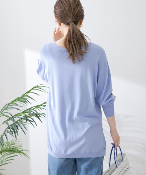 URBAN RESEARCH Sonny Label（アーバンリサーチサニーレーベル）の「『接触冷感』ミディ丈カーディガン（カーディガン/ボレロ・レディース・ライトグレー/ブラック/グリーン/ブルー系その他・FREE）」の11枚目の写真