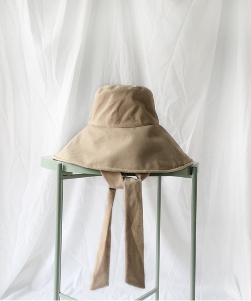 MANGROVE（マングローブ）の「リボンストラップバケットハット（ハット・レディース・ベージュ/アイボリー/ブラック・FREE）」の3枚目の写真