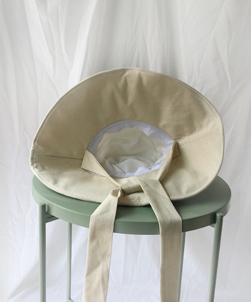 MANGROVE（マングローブ）の「リボンストラップバケットハット（ハット・レディース・ベージュ/アイボリー/ブラック・FREE）」の10枚目の写真