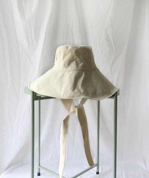 MANGROVE（マングローブ）の「リボンストラップバケットハット（ハット・レディース・ベージュ/アイボリー/ブラック・FREE）」の7枚目の写真