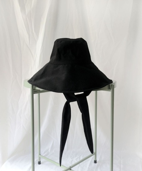 MANGROVE（マングローブ）の「リボンストラップバケットハット（ハット・レディース・ベージュ/アイボリー/ブラック・FREE）」の12枚目の写真