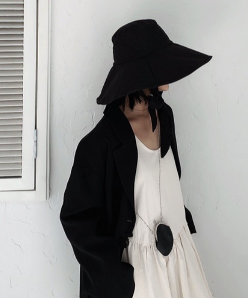 MANGROVE（マングローブ）の「リボンストラップバケットハット（ハット・レディース・ベージュ/アイボリー/ブラック・FREE）」の17枚目の写真