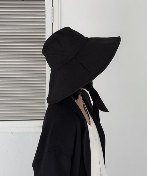 MANGROVE（マングローブ）の「リボンストラップバケットハット（ハット・レディース・ベージュ/アイボリー/ブラック・FREE）」の14枚目の写真