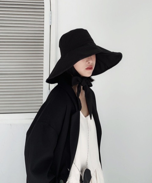 MANGROVE（マングローブ）の「リボンストラップバケットハット（ハット・レディース・ベージュ/アイボリー/ブラック・FREE）」の16枚目の写真