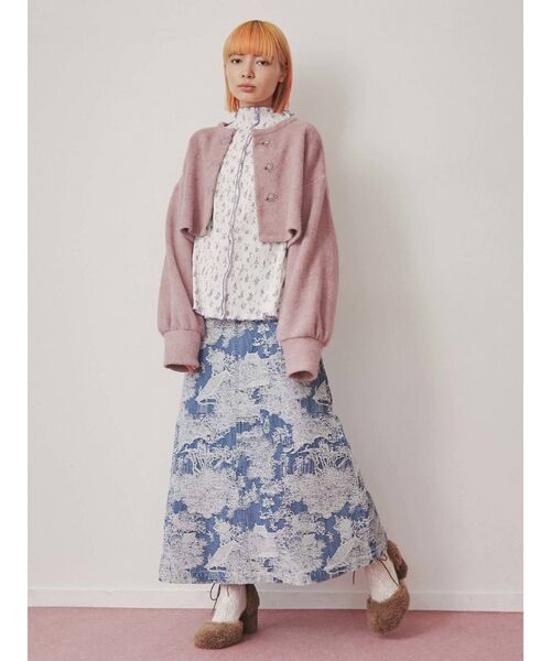 merry jenny（メリージェニー）の「time tripジャガードデニムスカート（デニムスカート・レディース・ブルー/ネイビー・FREE）」の13枚目の写真