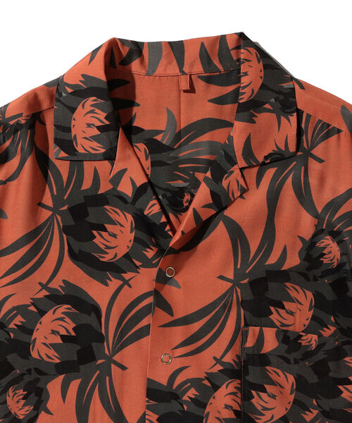 BEAMS LIGHTS（ビームスライツ）の「BEAMS LIGHTS / プロテア プリント オープンカラーシャツ 22（シャツ/ブラウス・メンズ・ブラック系その他4/オレンジ系その他6・SMALL/MEDIUM/LARGE）」の3枚目の写真