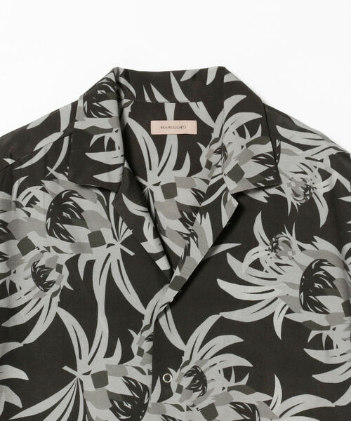 BEAMS LIGHTS（ビームスライツ）の「BEAMS LIGHTS / プロテア プリント オープンカラーシャツ 22（シャツ/ブラウス・メンズ・ブラック系その他4/オレンジ系その他6・SMALL/MEDIUM/LARGE）」の9枚目の写真