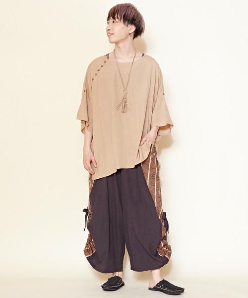 チャイハネ（チャイハネ）の「【チャイハネ】セイージャMEN'S変形ドレープパンツ（その他パンツ・メンズ・ブラック/ブラウン/レッド/カーキ・FREE）」の5枚目の写真