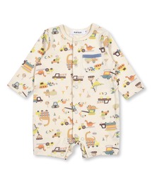 SLAP SLIP BABY（スラップスリップベビー）の「SLAPSLIPBABY/チェリー花くるまプリントフリルポケットロンパースベビー(70~80cm)（ロンパース）」