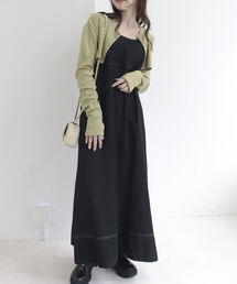 fredy emue | バックデザインデニムフレアジャンスカ(ジャンパースカート)