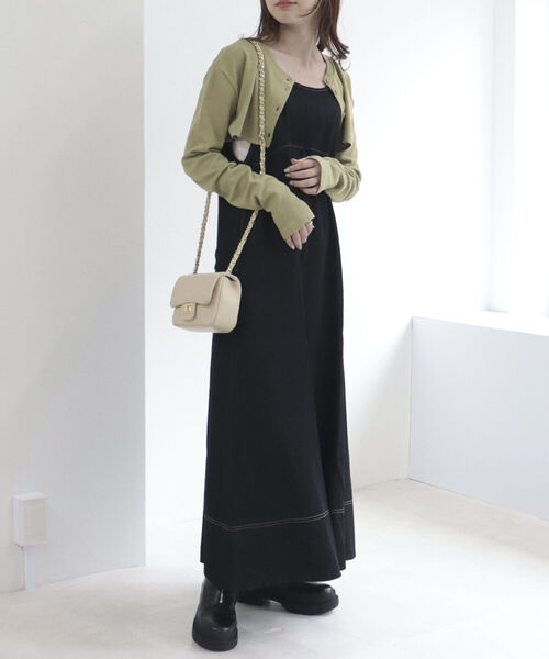 fredy emue（フレディエミュ）の「バックデザインデニムフレアジャンスカ（ジャンパースカート・レディース・ブラック/ブルー・38）」の10枚目の写真