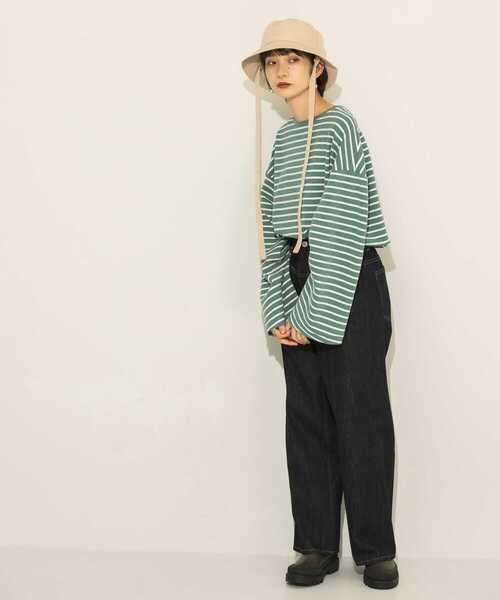 KBF（ケイビーエフ）の「ボーダーBIGカットソー（Tシャツ/カットソー・レディース・ピンク系その他/グリーン系その他/ブルー系その他・ONE）」の17枚目の写真