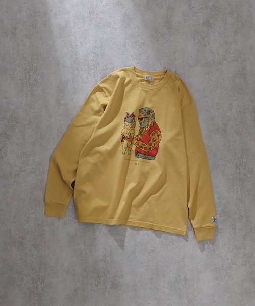 The Endless Summer(エンドレスサマー)の「TES TEAM LONG SLEEVE T-SHIRT / ロンT(Tシャツ/カットソー・メンズ・ホワイト/イエロー・SMALL/MEDIUM/LARGE/X-LARGE)」の5枚目の写真