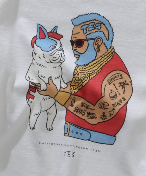 The Endless Summer(エンドレスサマー)の「TES TEAM LONG SLEEVE T-SHIRT / ロンT(Tシャツ/カットソー・メンズ・ホワイト/イエロー・SMALL/MEDIUM/LARGE/X-LARGE)」の4枚目の写真