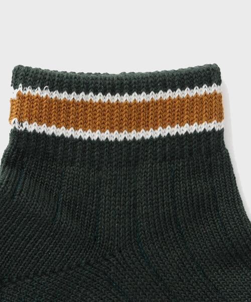 TAKEO KIKUCHI（タケオキクチ）の「◆ラインショートソックス（ソックス/靴下・メンズ・ネイビー/モスグリーン/イエロー系その他・00）」の5枚目の写真