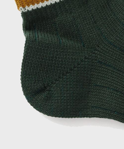 TAKEO KIKUCHI（タケオキクチ）の「◆ラインショートソックス（ソックス/靴下・メンズ・ネイビー/モスグリーン/イエロー系その他・00）」の6枚目の写真