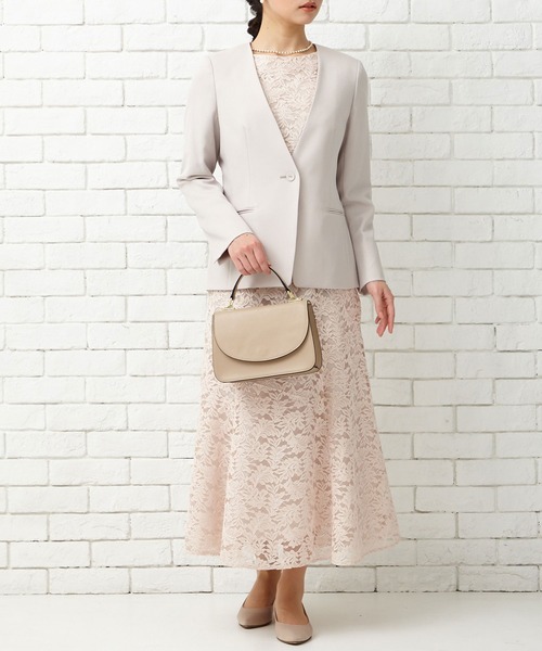 AIMER（エメ）の「ノーカラーレースブラウス（シャツ/ブラウス・レディース・ネイビー/モカ/ラベンダー/ピンクベージュ・MEDIUM/LARGE）」の11枚目の写真